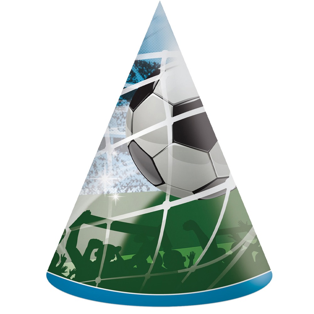 Fodbold Partyhatte - 6 stk | Fodbold Partyhatte - Temashop