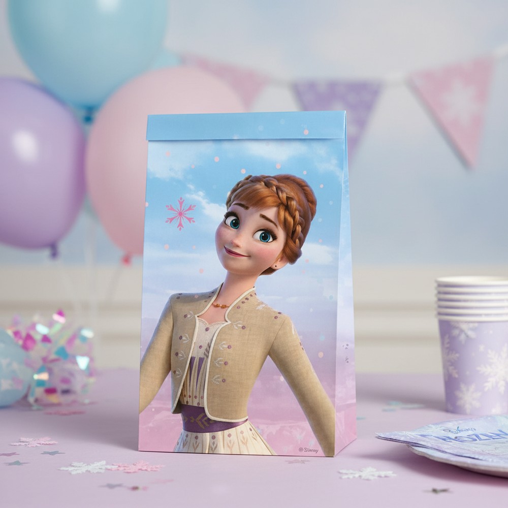 Frozen Papir Partyposer - 4 stk | Frost Poser / Goodiebags - Temashop