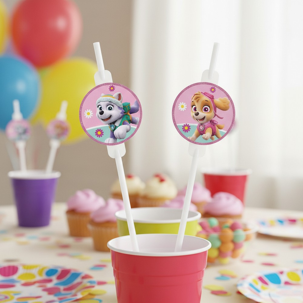 Paw Patrol® Skye & Everest Sugerør