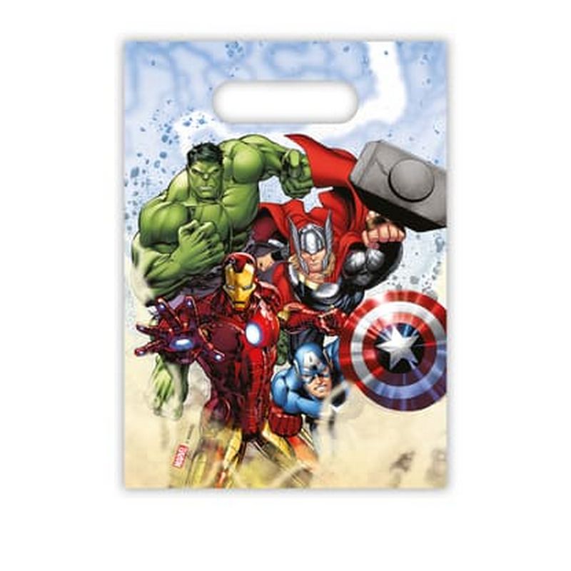 Avengers Plast Partyposer - 6 stk | Avengers Poser / Goodiebags - Temashop