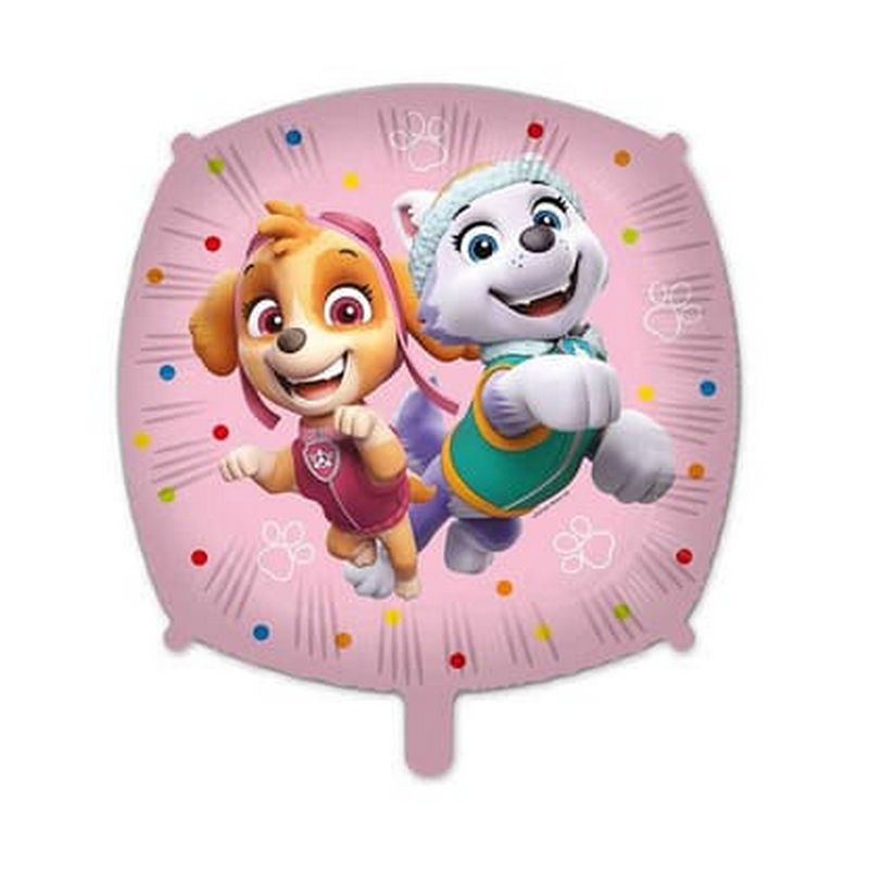 Paw Patrol Skye & Everest Firkantet Folieballon - 1 stk (46 x 46 cm) | Paw Patrol Folieballoner - Temashop