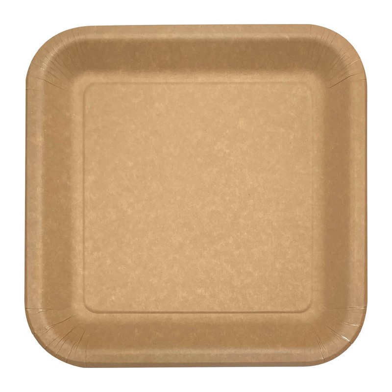 Komposterbare Firkantede Paptallerkener