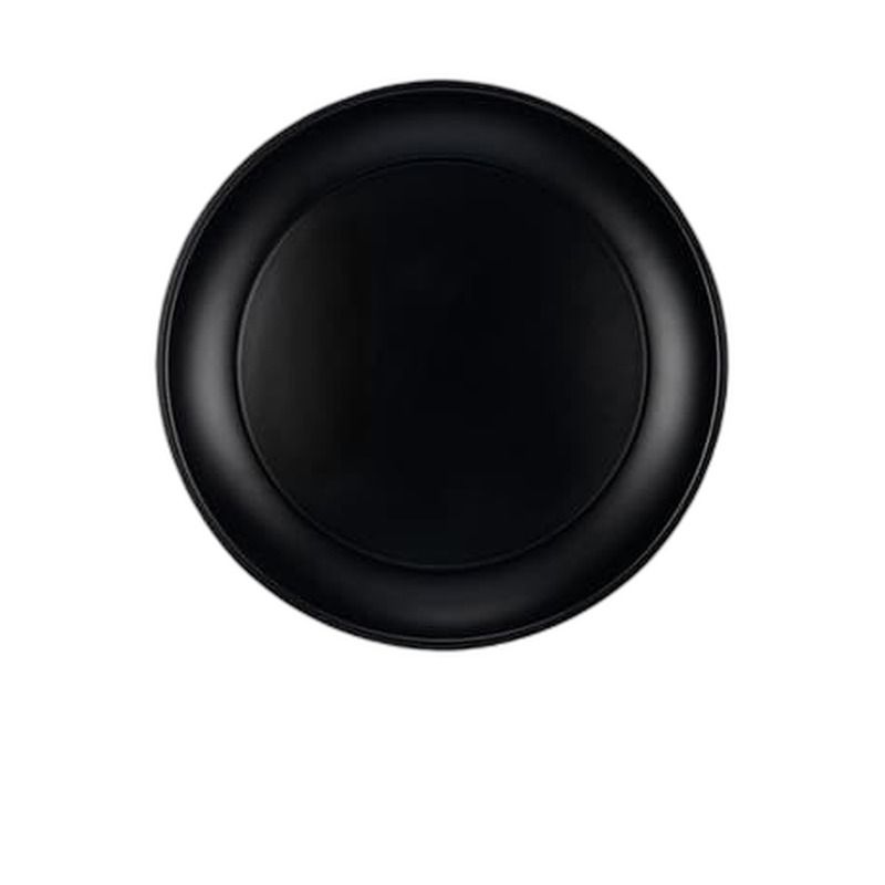 Genanvendelig Plasttallerken Sort - 1 stk (21 cm) | Sort tema Tallerkner - Temashop