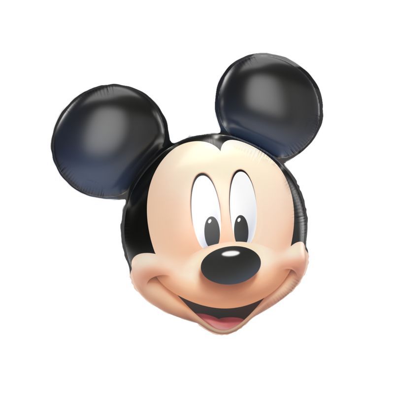 Mickey Mouse Ansigt Supersize Folieballon - 1 stk (79 x 73 cm) | Mickey Mouse Folieballoner - Temashop
