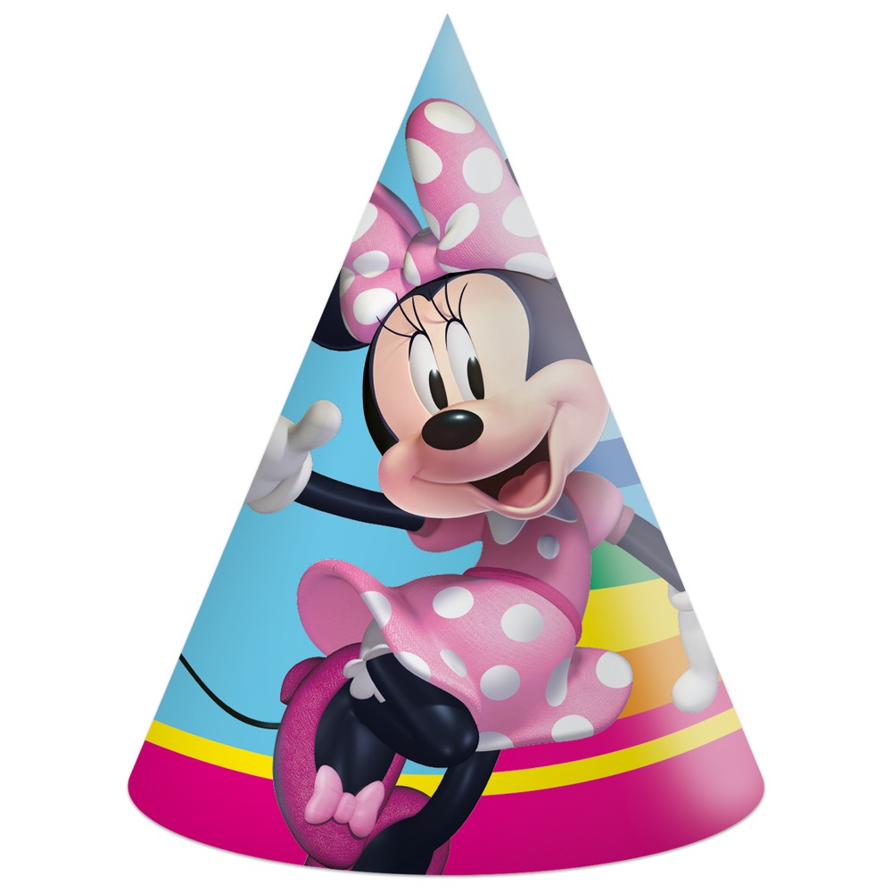 Minnie Mouse Partyhatte - 6 stk | Minnie Mouse Partyhatte - Temashop