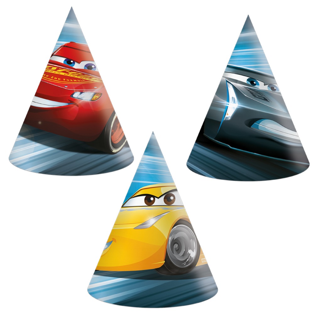 Cars Partyhatte - 6 stk | Cars Partyhatte - Temashop