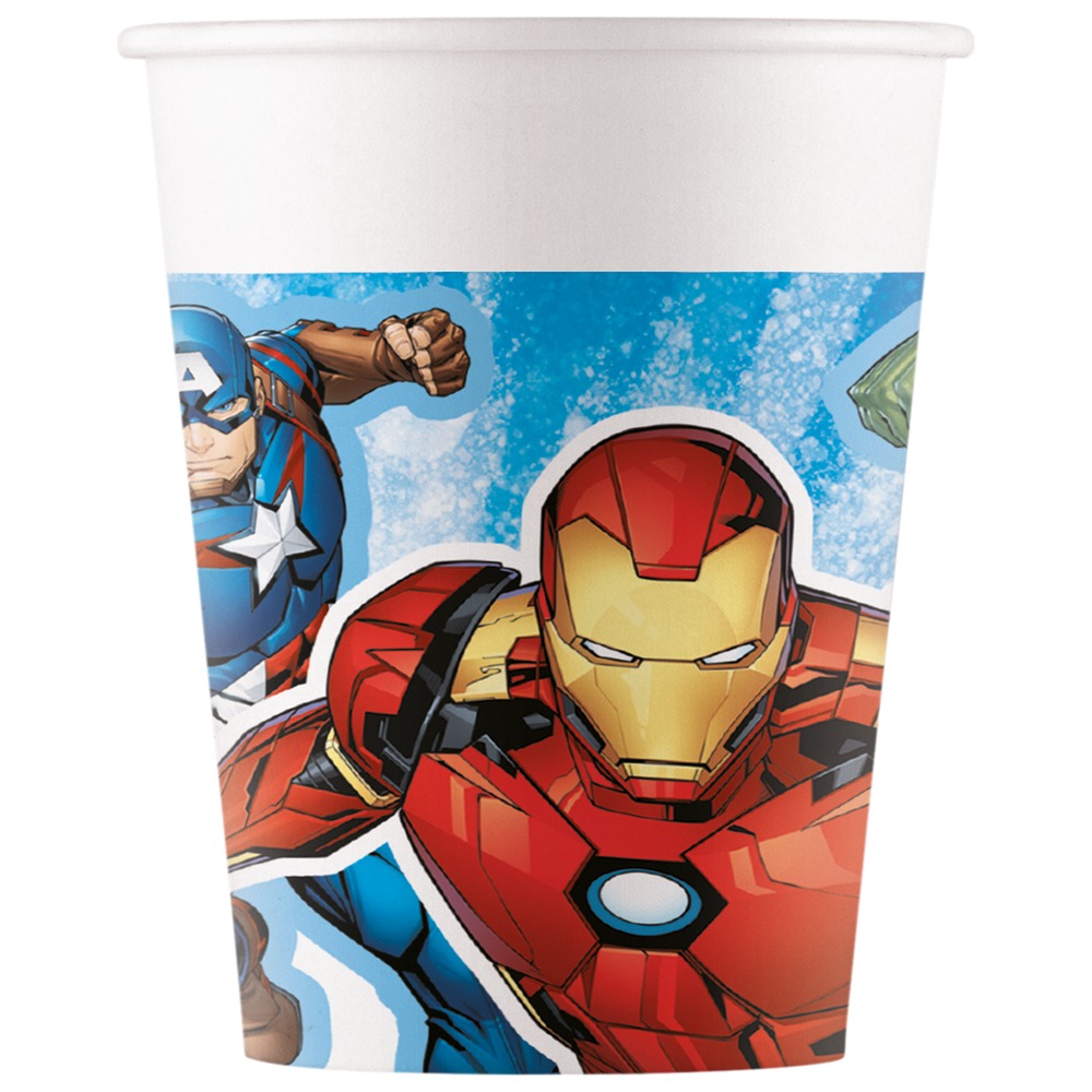 Avengers Papkrus - 8 stk (200 ml) | Avengers Krus - Temashop