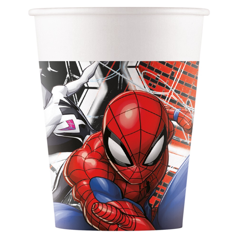 Spider-Man Papkrus - 8 stk (200 ml) | Spider-Man Krus - Temashop