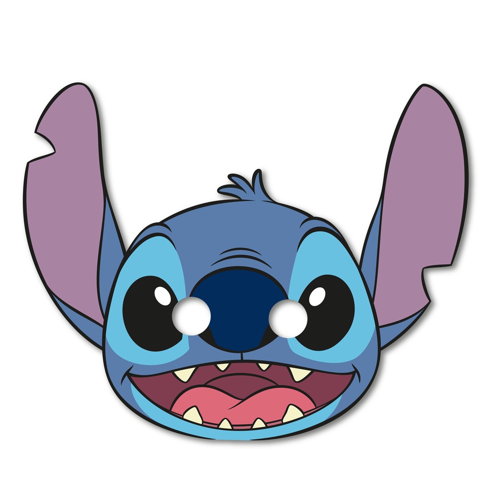 Stitch Papmasker - 6 stk | Lilo & Stitch Partymasker - Temashop