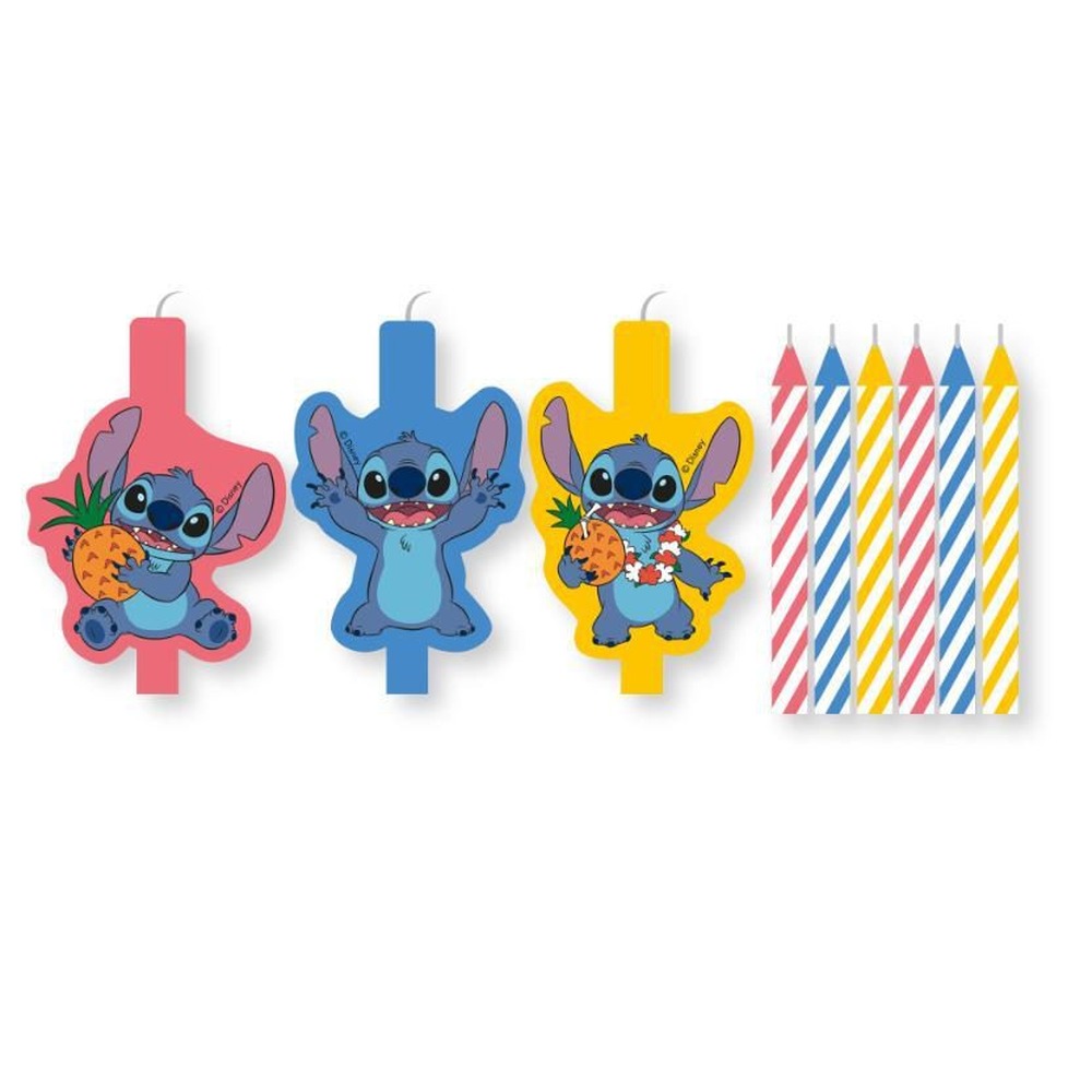 Stitch Kagelys Multifarvet - 9 stk | Lilo & Stitch Kagelys - Temashop