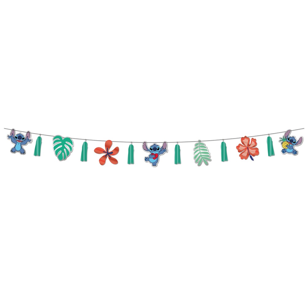Stitch Guirlande Med Kvaster - 1 stk | Lilo & Stitch Guirlander - Temashop
