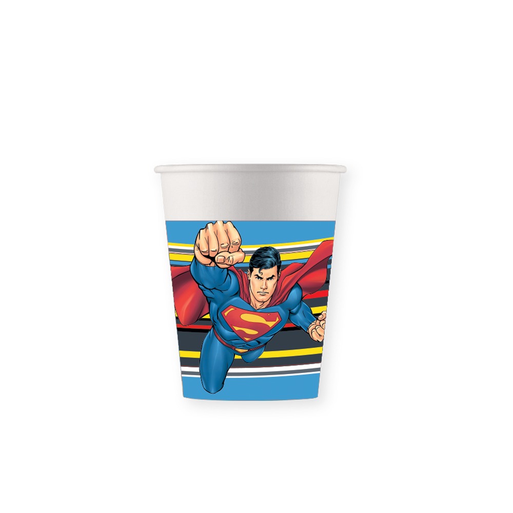 Superman Papkrus - 8 stk (200 ml) | Superman Krus - Temashop