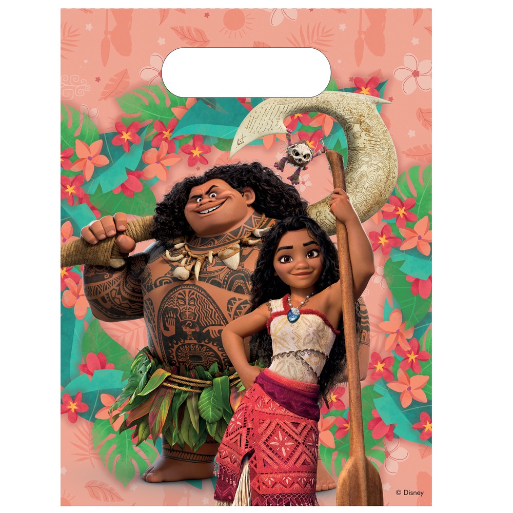 Moana Gaveposer - 6 stk | Vaiana Poser / Goodiebags - Temashop