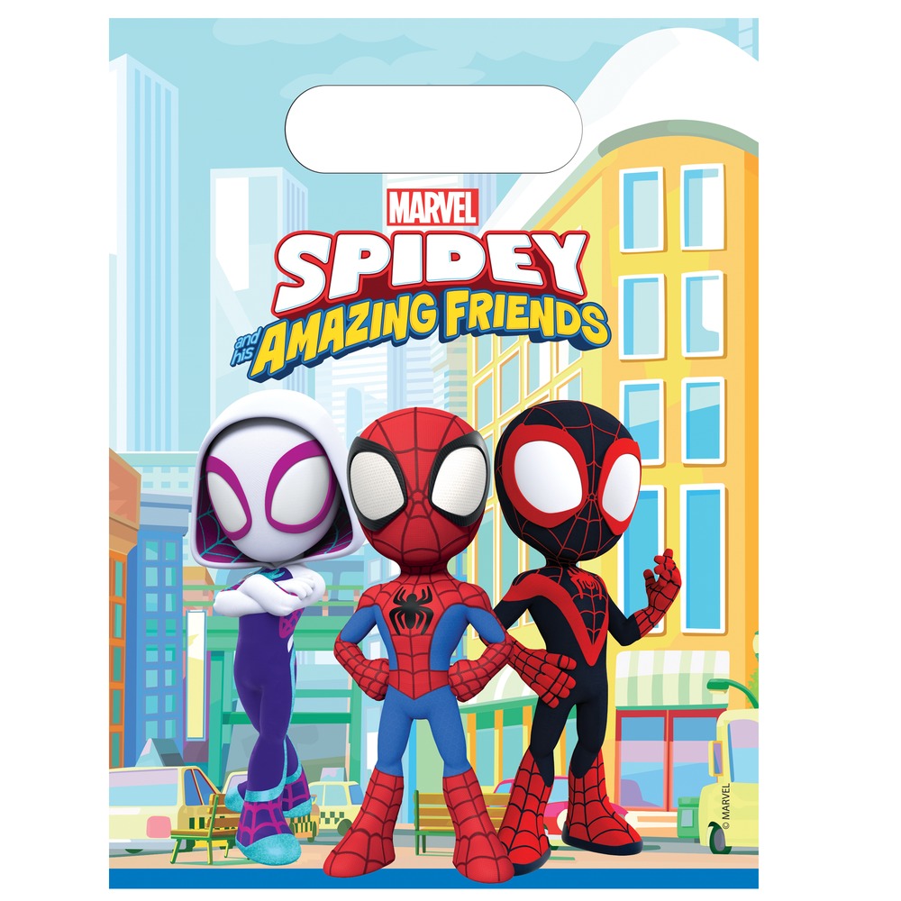 Spidey & His Amazing Friends Partyposer - 6 stk | Spider-Man Poser / Goodiebags - Temashop