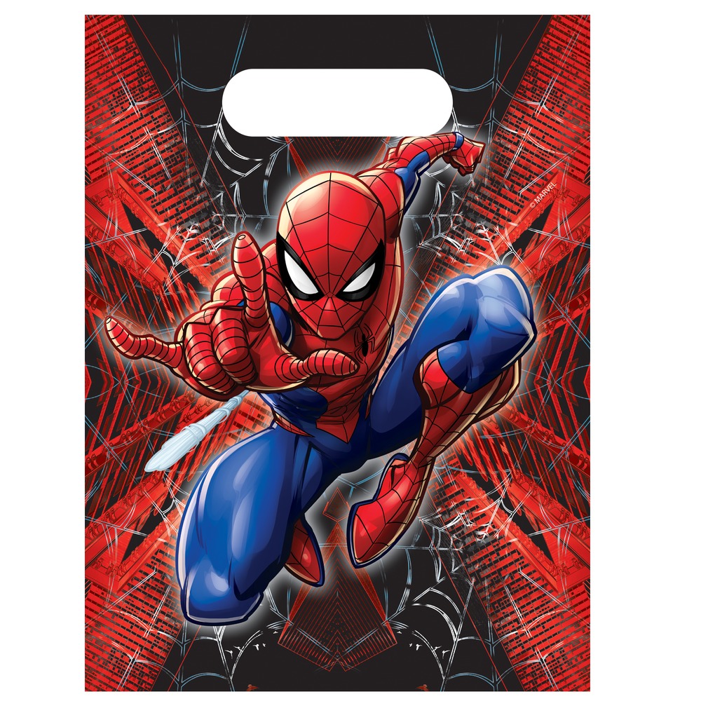 Spider-Man Partyposer - 6 stk | Spider-Man Poser / Goodiebags - Temashop