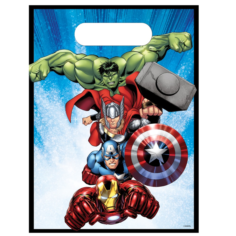 Avengers Plast Partyposer - 6 stk | Avengers Poser / Goodiebags - Temashop