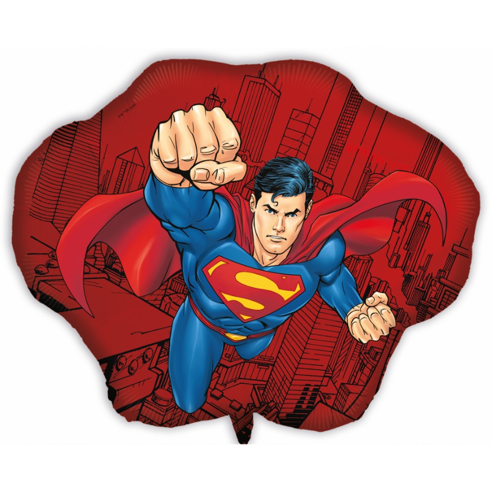 Superman Supersize Folieballon - 1 stk (71 x 57 cm) | Superman Figurballoner - Temashop