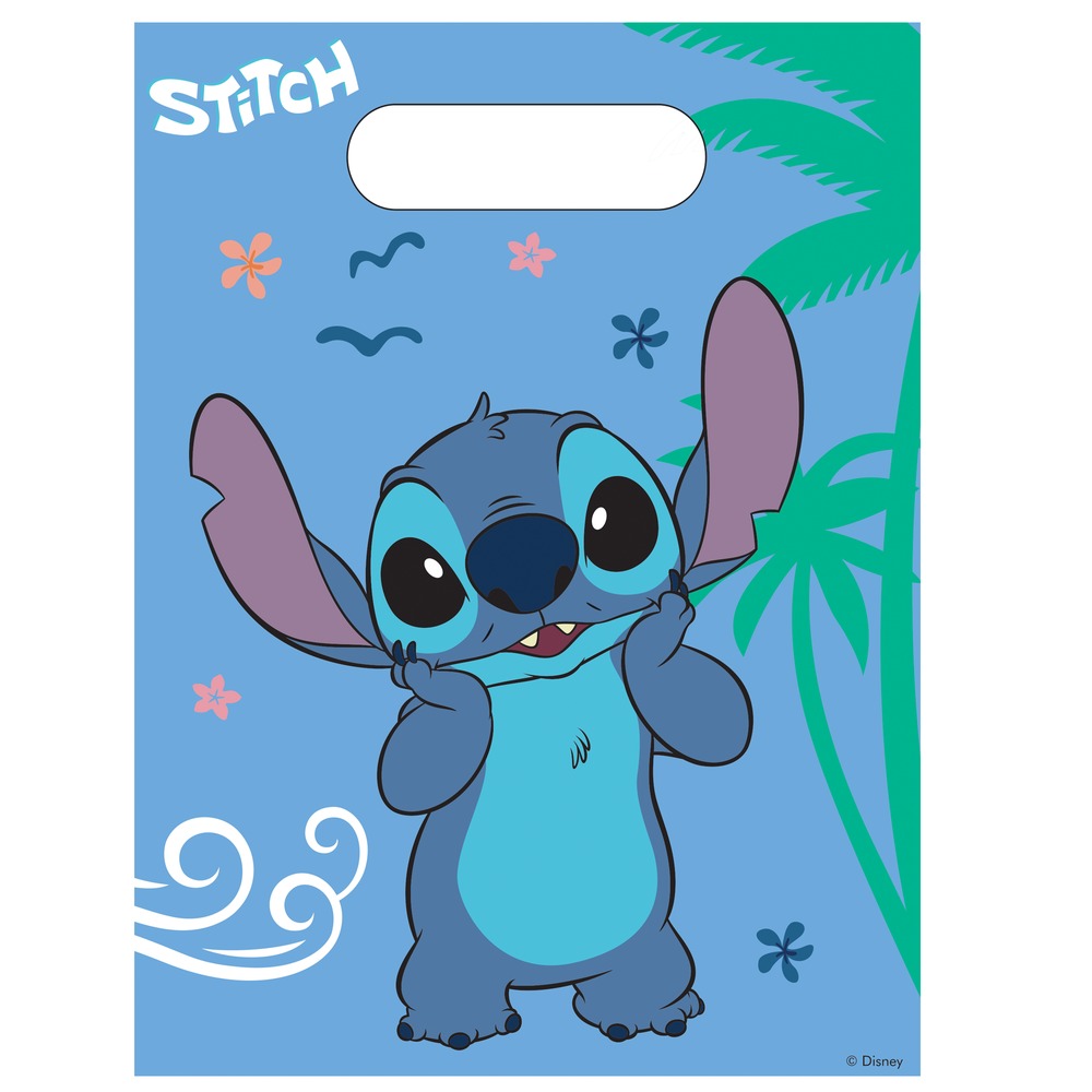 Stitch Poser Lyseblå - 6 stk | Lilo & Stitch Poser / Goodiebags - Temashop