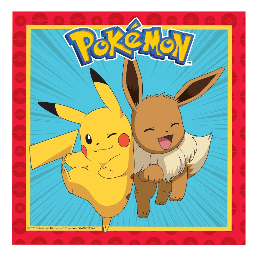 Pokémon Servietter - 20 stk | Pokemon Servietter - Temashop