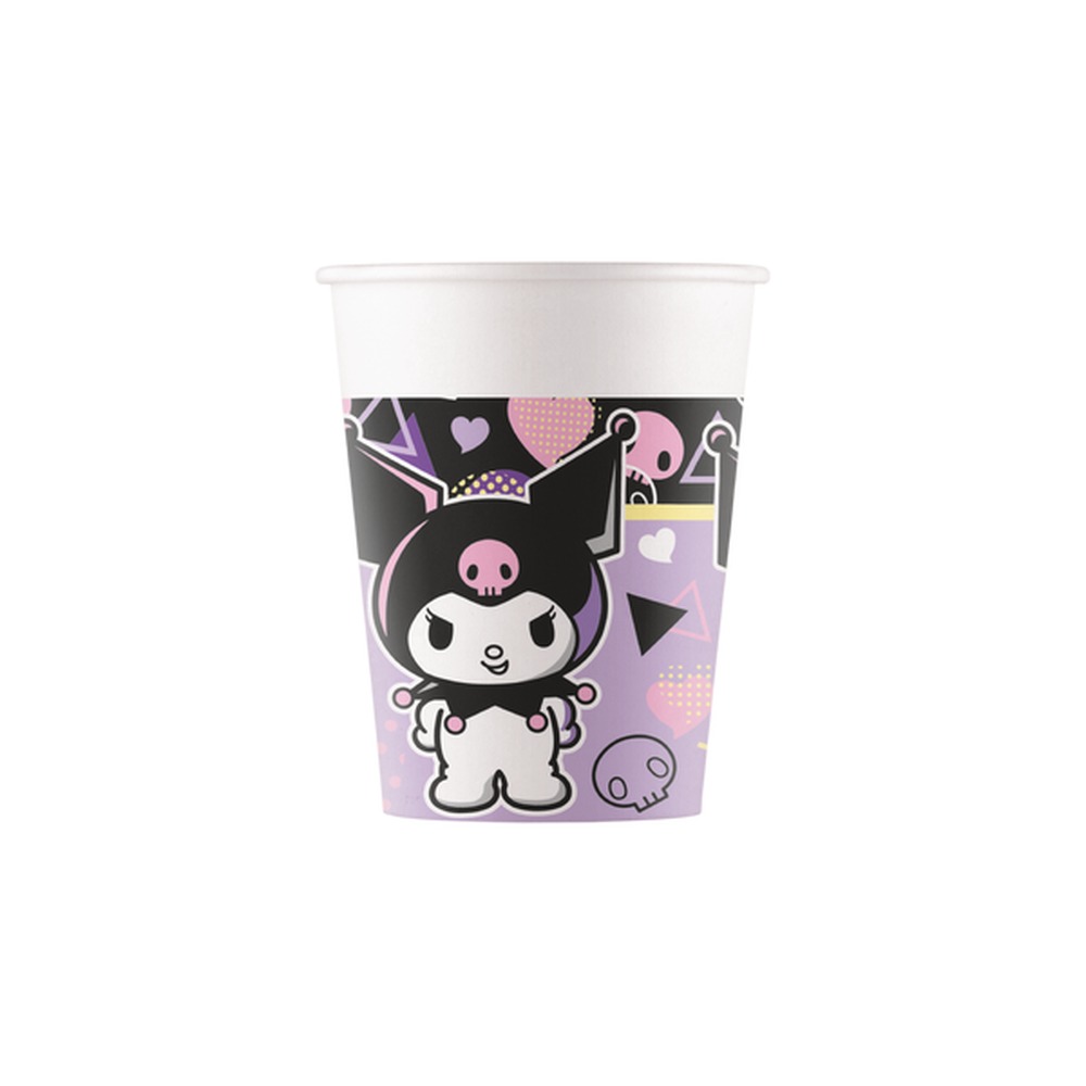 Kuromi Papkrus - 8 stk (200 ml) | Hello Kitty Krus - Temashop
