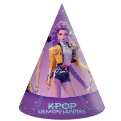 K-POP Demon Hunters Festhatte - 6 stk | KPop Demon Hunters Partyhatte - Temashop