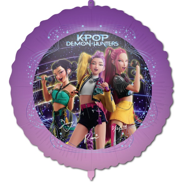 K-POP Demon Hunters Folieballon Lilla - 1 stk | KPop Demon Hunters Folieballoner - Temashop