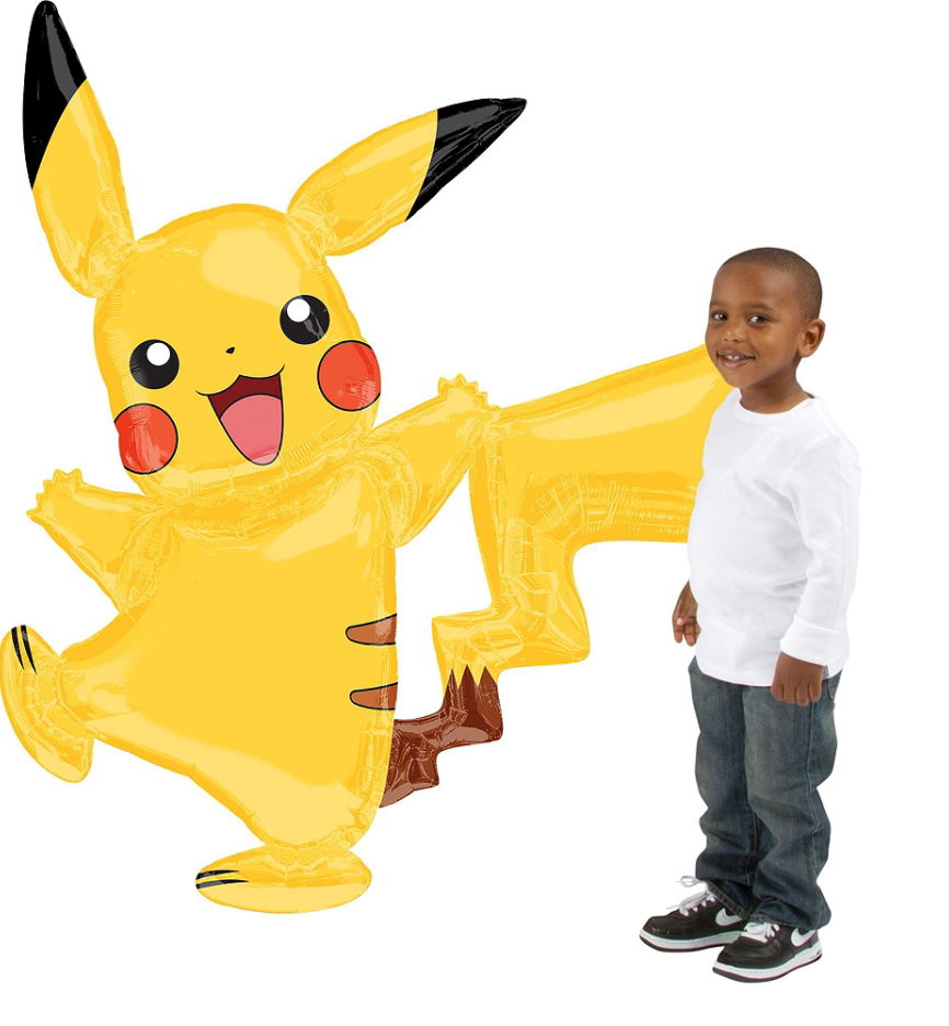 Pokémon Pikachu Airwalker Folieballon - 1 stk (132 x 144 cm) | Pokemon Folieballoner - Temashop