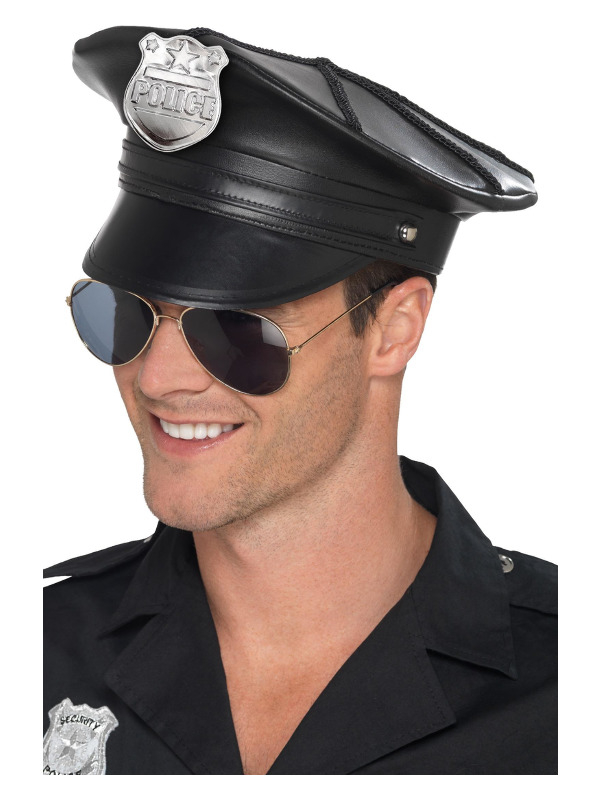 Politi Hat Deluxe | Politi Hat / Hue / Hjelm - Hovedtilbehør - Temashop