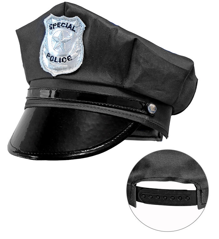 Politi Kasket | Politi Hat / Hue / Hjelm - Hovedtilbehør - Temashop