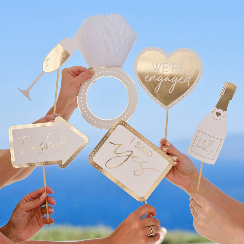 Polterabend Selfie Props - 10 stk | Bachelorette Photobooth - Temashop
