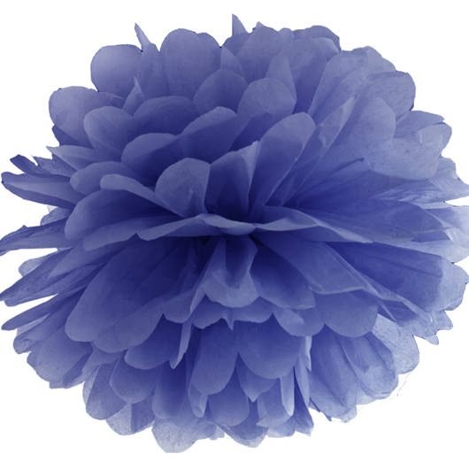 Pompom Blå - 1 stk (25 cm) | Blåt tema Pom pommer - Temashop