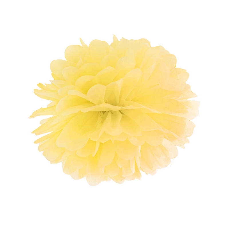Pompom Gul - 1 stk (25 cm) | Gul tema Pom pommer - Temashop