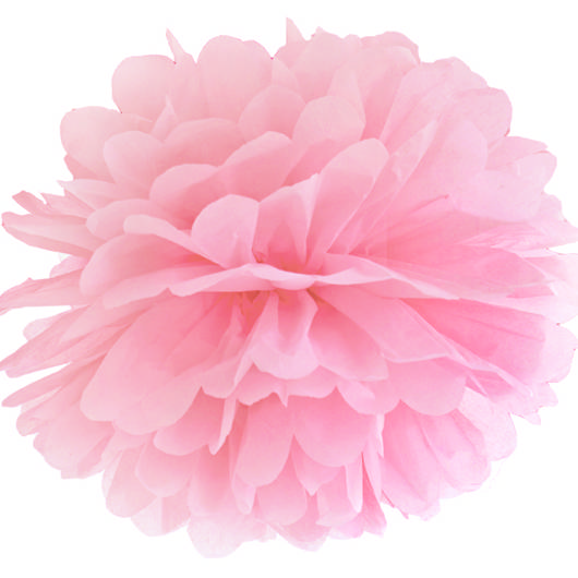 Pompom Lyserød - 1 stk (25 cm) | Pink tema Pom pommer - Temashop