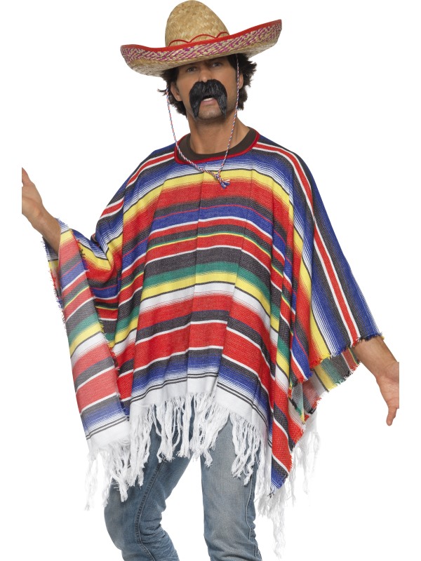 Poncho Flerfarvet
