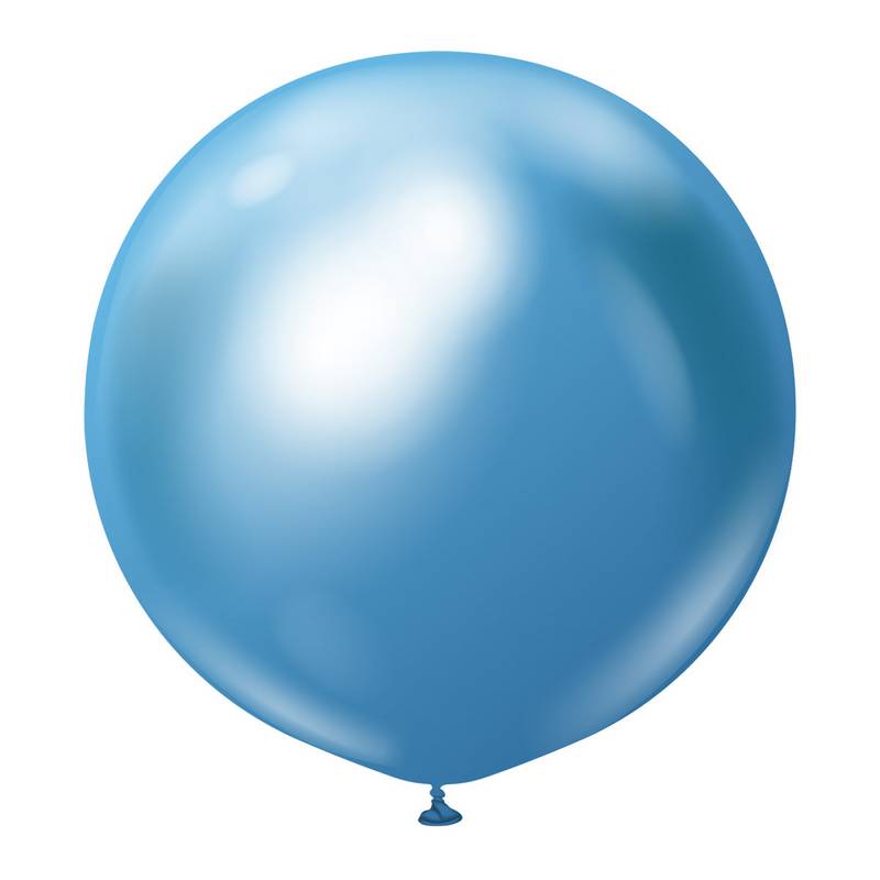 Premium Kæmpe Latexballoner Chrome Blå | Blåt tema Latexballoner - Temashop