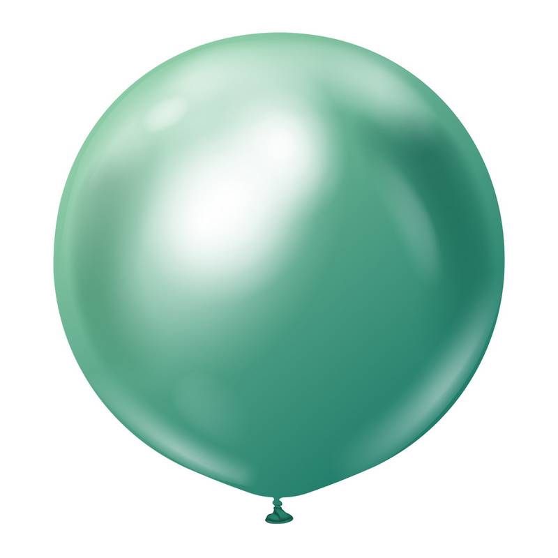 Premium Kæmpe Latexballoner Chrome Grøn | Grønt tema Latexballoner - Temashop