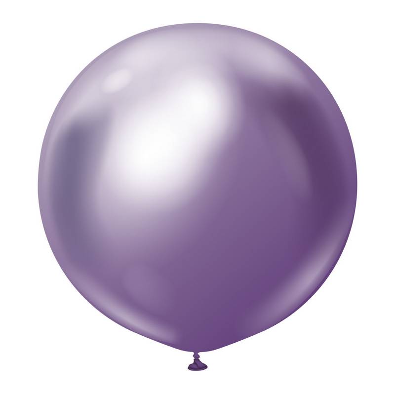 Premium Kæmpe Latexballoner Chrome Lilla | Lilla tema Latexballoner - Temashop