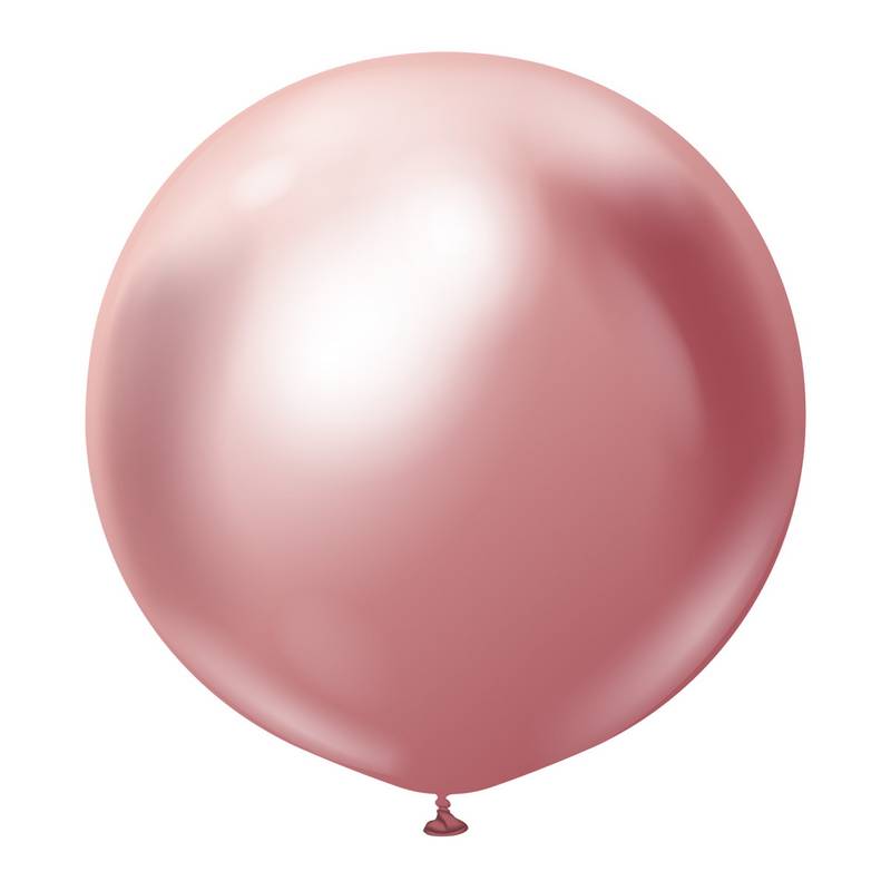 Premium Kæmpe Latexballoner Chrome Pink | Rosaguld tema Latexballoner - Temashop