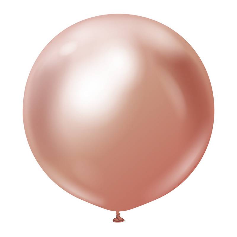Premium Kæmpe Latexballoner Chrome Rosaguld | Rosaguld tema Latexballoner - Temashop