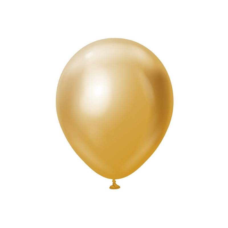 Premium Latexballoner Chrome Guld | Guld tema Latexballoner - Temashop