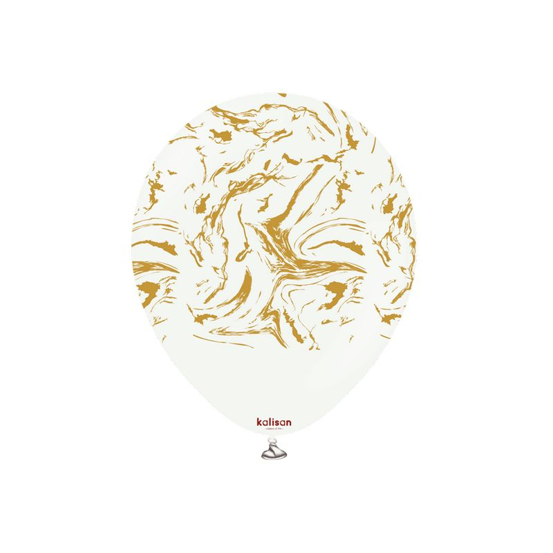 Premium Latexballoner Space Nebula Hvid/Guld