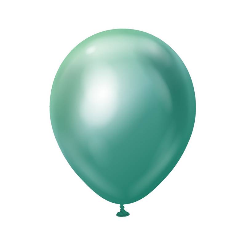 Premium Mellemstore Latexballoner Chrome Grøn | Grønt tema Latexballoner - Temashop