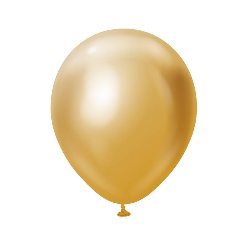 Premium Mellemstore Latexballoner Chrome Guld | Guld tema Latexballoner - Temashop