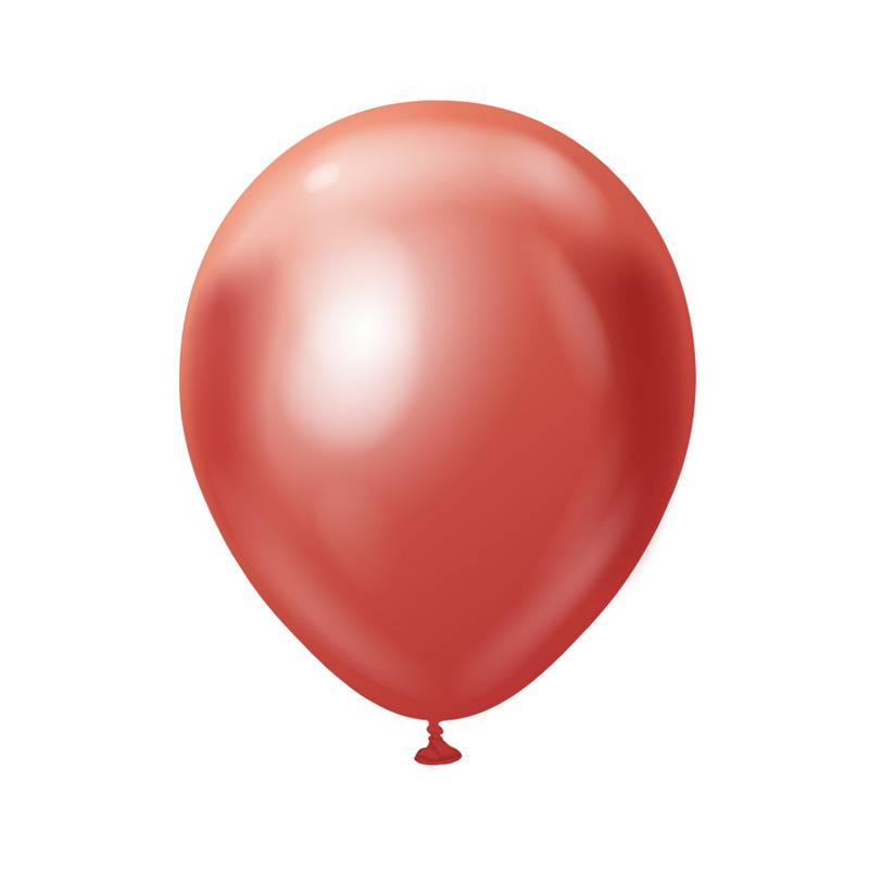 Premium Mellemstore Latexballoner Chrome Rød | Rødt tema Latexballoner - Temashop