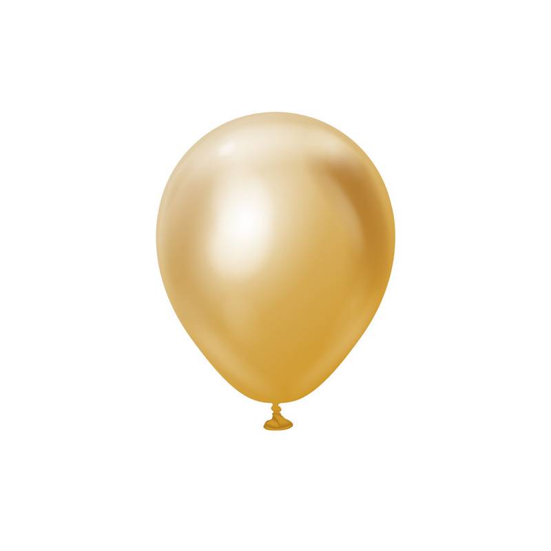 Premium Mini Latexballoner Chrome Guld | Guld tema Latexballoner - Temashop