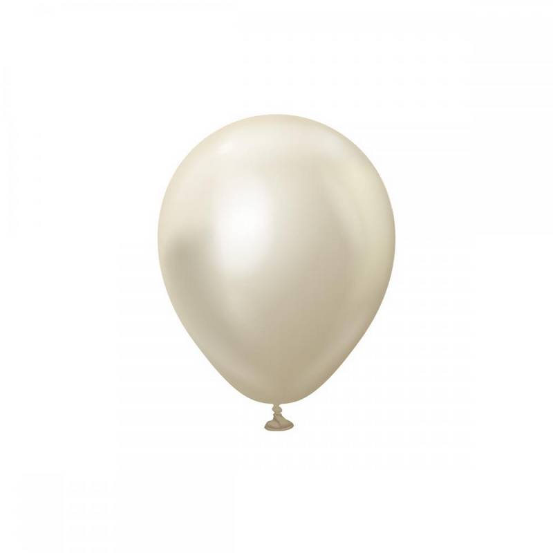 Premium Mini Latexballoner Chrome White Gold - Temashop