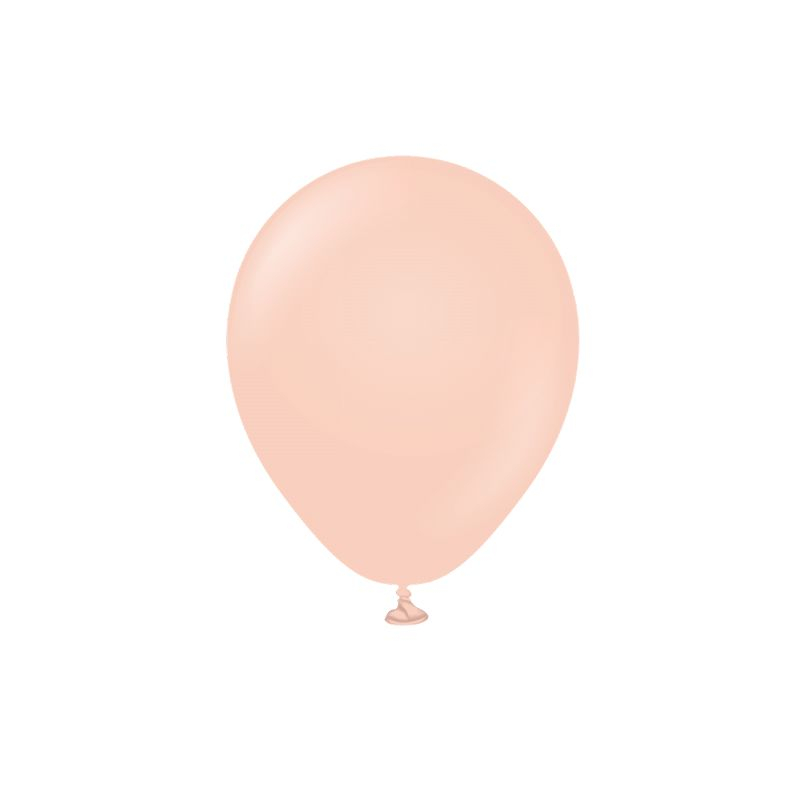 Premium Mini Latexballoner Macaron Salmon - 25 stk (13 cm) | Fersken Tema Latexballoner - Temashop