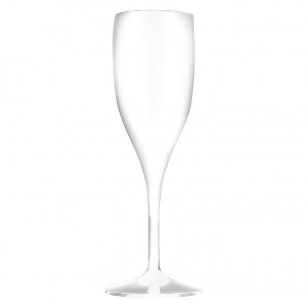 Premium Plastik Champagneglas Hvid