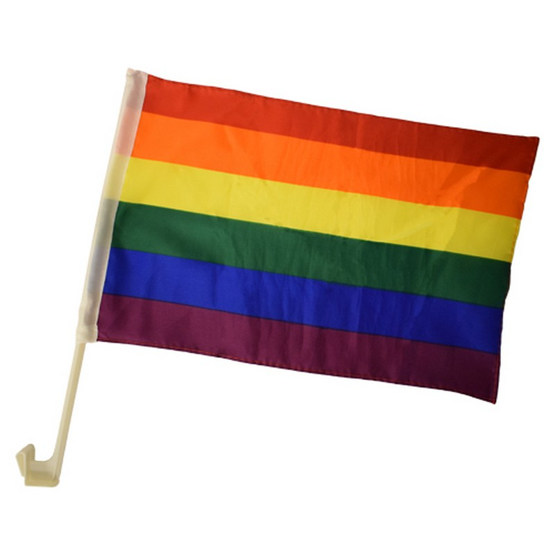 Pride Bil Flag - 1 stk (30 x 45 cm) | Pride Flag - Temashop