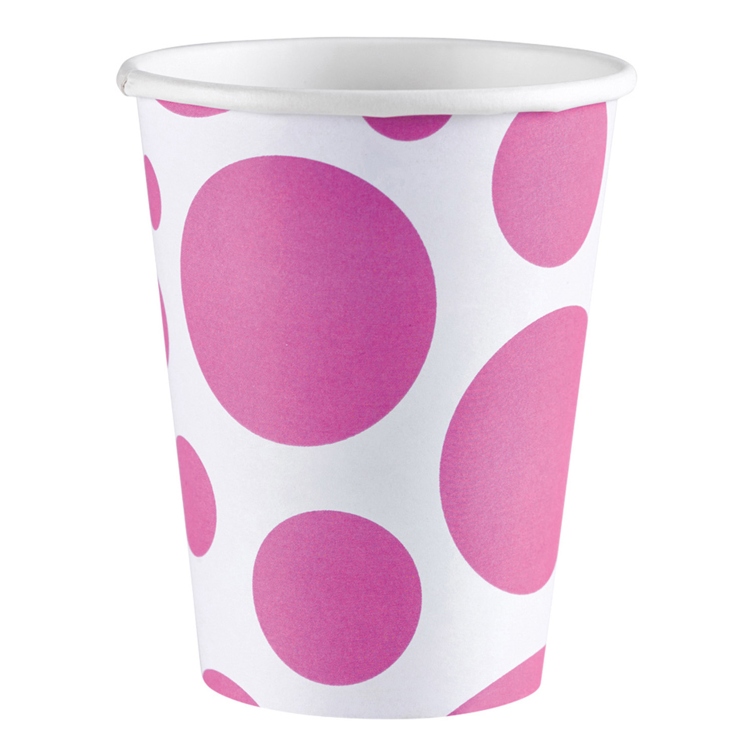 Prikkede Krus Lyserød - 8 stk (266 ml) - Temashop
